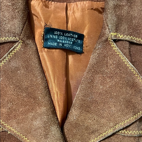 Rare Vintage Rust Brown Suede Button-Front Jacket - Picture 2 of 16